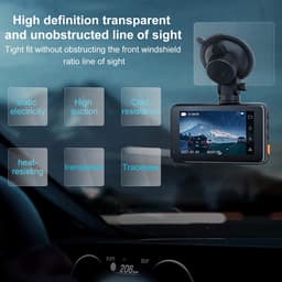 aladdien - Auto camera accessoires - 3 stuks - Statische stickers voor dashcams - Duidelijk zicht - Antistatische films - Compatibel met alle dashcams — thumbnail 2
