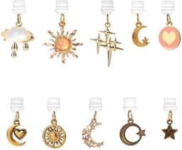 10 stuks stofkapjes voor Kindle, sterren-maanpatroon, schattige poortbeschermers voor e-readers, boeken, vrouwen, leraren en studenten — thumbnail 1