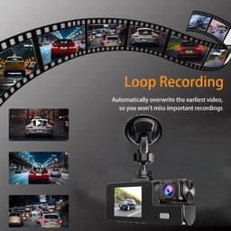 Dashcam - Dashcam voor auto - 1080P Dubbele Dashcam - 170° Groothoek Voertuigcamera - WDR, G-sensor - Loopopname, Nachtzicht — thumbnail 4