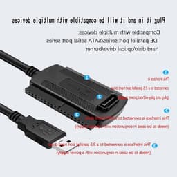 SATA PATA IDE naar USB 2.0 Adapterkabel voor 2.5" en 3.5" Hard Drives en SSD's met Voedingskabel voor PC en Laptops — thumbnail 2