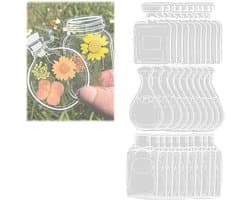 DIY Boekmerken met Gedroogde Bloemen - 30 Stuks Transparante Glazen Stickers voor Creatieve Projecten en Cadeaus