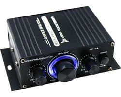 Digitale Versterker - Mini Stereo Audio - Muziek Afspelen - 2 Kanaals Uitvoer - 20W + 20W - Zwart