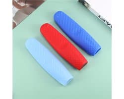 Geschikt voor LG MR-600 MR-650 TV-remote silikon beschermkussing - gatenwerk en dikker - stofvrij en valbestendig - 2 stukken (blauw + zwart)