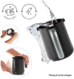 SNJY® Turkse Koffiezetapparaat - Turkse Koffie - Turkse Theepot Elektrische - 300 ML - 535 W - Zwart — thumbnail 3