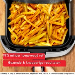Heteluchtfriteuse Grill - Airfryer Keukenapparaat - Gezond Koken - 2-in-1 Technologie - 4.2 Liter - Wit — thumbnail 4