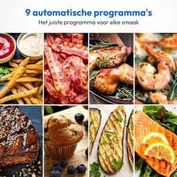 Heteluchtfriteuse XL - Airfryer Vetvrije Frituurpan - Gezond Koken - 9 Automatische Programma's - 52 Liter - Matwit — thumbnail 4
