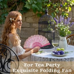 Opvouwbare Ventilatoren - Handventilatoren Dans - Feestelijke Koeling - Zijdestof en Kunststof - 30 Stuks - Roze — thumbnail 2