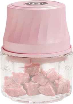 Mini Keukenmachine - Groente Hakker - Maaltijd Voorbereiding - Draadloos Oplaadbaar - 350ml - Roze — thumbnail 1