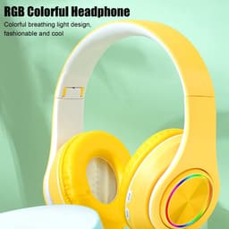 Store_8 - Bluetooth-hoofdtelefoon - Ruisonderdrukking - Opvouwbaar - Geel - Draadloze Hoofdtelefoon - Geschikt voor Telefoon en Laptop — thumbnail 3