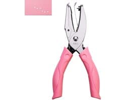 Holes Hand Die met Roze Handvat voor Creatief Papier - Ideaal voor Knutselen en Scrapbooking (5.5mm)