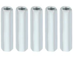 Hexagonale M6*40 Moeren - Set van 5 Stuks voor Langere Stangen, Draadbevestigingen en Standoffs