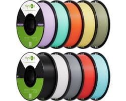PLA Filament Bundel - 3D Print Materiaal - Creatief Printen - Hoge Snelheid Printen - 10 kg - Meerdere Kleuren