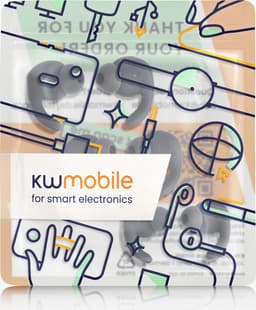 kwmobile 6x Hoesje met haak geschikt voor Huawei AM61 xSport - 3 Formaten - Siliconen Beschermhoesje voor Koptelefoon - Grijs — thumbnail 3