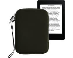 kwmobile Neoprene e-Reader Pouch Size 6" eReader - Universal eBook Sleeve Case with Zipper - Dark Green