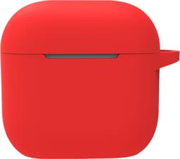 Hoesje - Geschikt voor Apple AirPods 4 / 5 - met Clip - Siliconen Hoes - Silicone Case Cover - Rood — thumbnail 1