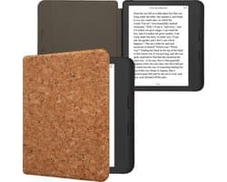 kwmobile Kurken hoesje geschikt voor Kobo Libra Colour - Beschermende e-reader Flip Cover - In lichtbruin