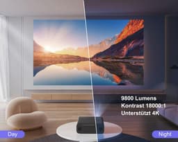 Full HD Beamer met Wifi6, Bluetooth en Autofocus – 25.000 lumen, 4K Ondersteuning, 300" Groot Scherm — thumbnail 3