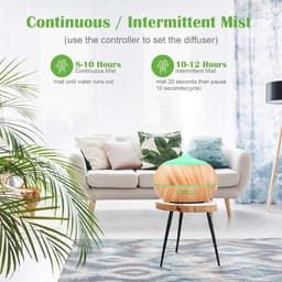 Aroma Diffuser en Luchtbevochtiger met Afstandsbediening 500 ml – Ultrasone Aromatherapie voor Grote Ruimtes — thumbnail 4