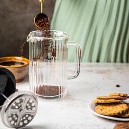 Klausberg Piston Koffie-/Thee Zetter - Glas - 0.6L - Theepress | theemaker| theezetter| French press voor koffie en thee — thumbnail 4