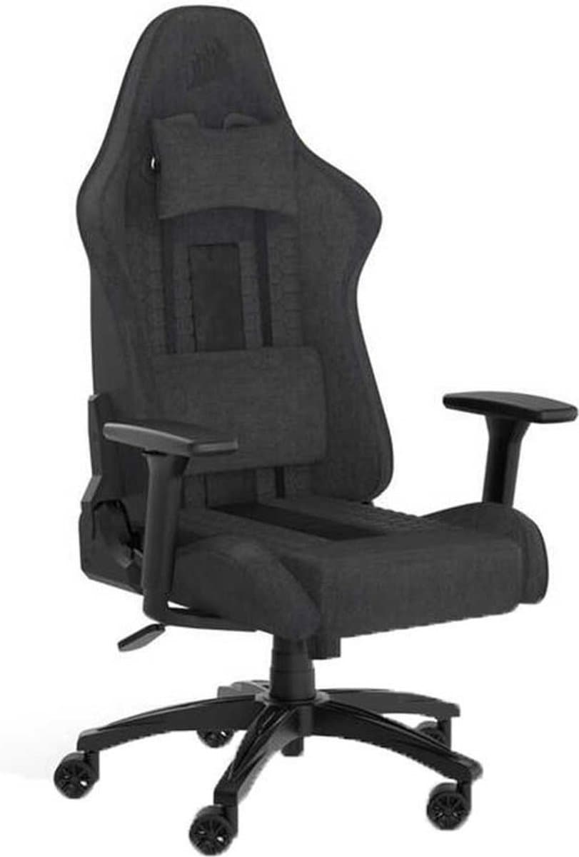 Corsair TC100 - Relaxed Gaming Stoel - Stoffen - Zwart/Grijs — afbeelding 1