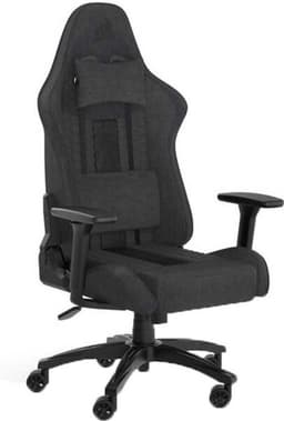 Corsair TC100 - Relaxed Gaming Stoel - Stoffen - Zwart/Grijs — thumbnail 1