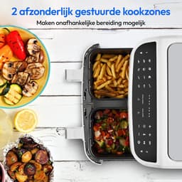 Dubbele Airfryer - Dubbele Mand - Dual Cook - Heteluchtfriteuse — thumbnail 4