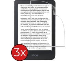 Screenprotector - 3 Stuks - Folie - Geschikt voor Kobo Clara 2E - Ultra Clear - Bescherm Folie - Soft TPU - Screen Protector