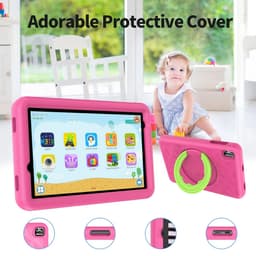 Elementkey Ai-Kids Pro - 8 Inch Kindertablet Android 13, 128GB - 8GB ram - Opslag en Schokbestendige Behuizing Kinderen - Roze — thumbnail 5