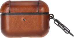 Charmant Style - Airpodshoesje leer - Airpods case -Airpods hoesje leer- Leren hoesje geschikt voor Apple Airpods Pro 2 en 1 - Leren - Beschermend Hoesje- Burned Cognac — thumbnail 2