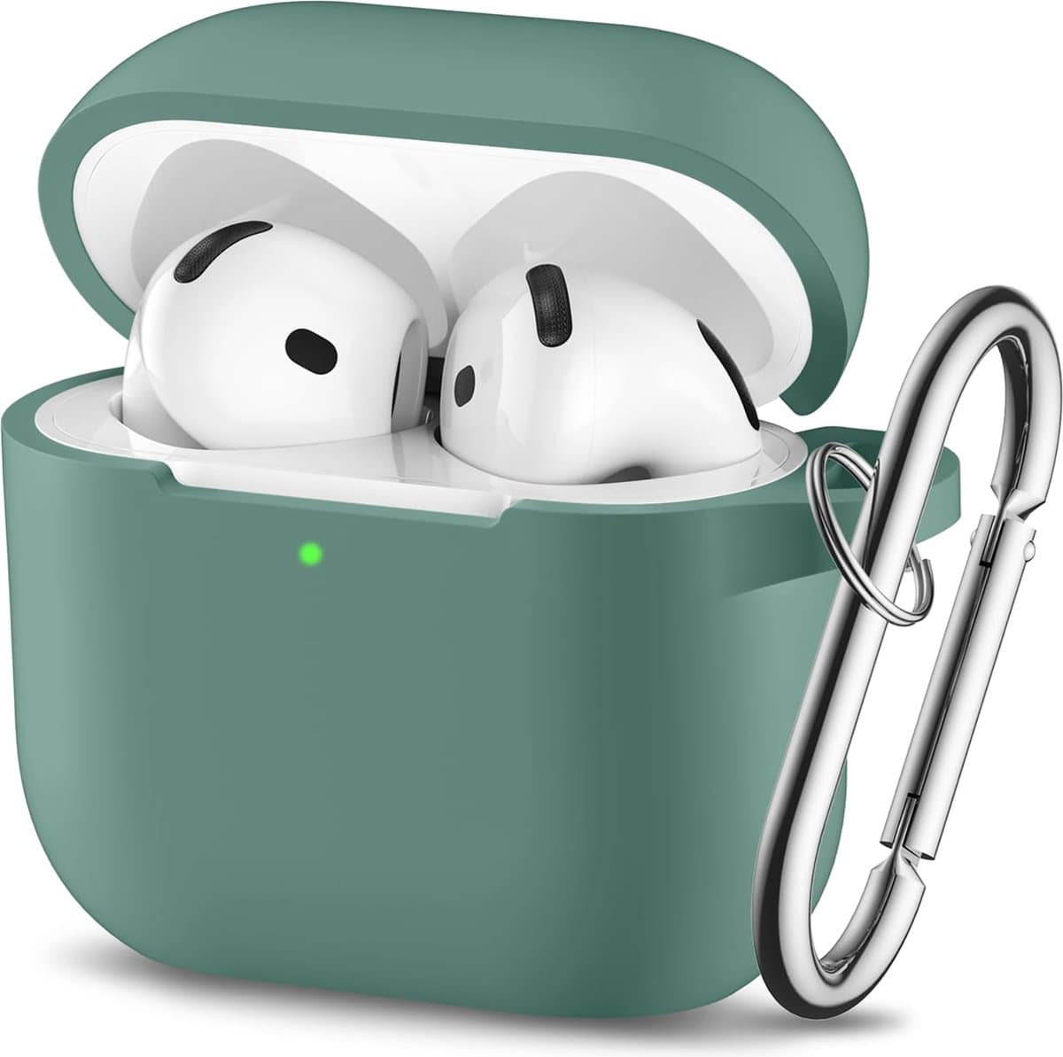 YONO Hoesje geschikt voor Airpods 4 - Case - Siliconen - Leisteen — afbeelding 1