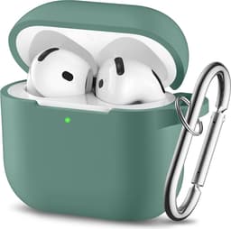 YONO Hoesje geschikt voor Airpods 4 - Case - Siliconen - Leisteen — thumbnail 1