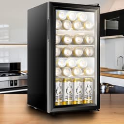 Equivera Mini Fridge for Drinks - Kleine Koelkast - Mini Koelkasten - Minibar - Mini Fridge - Mini Koelkast - Mini Koelkastje - Must have voor in Huis! — thumbnail 4