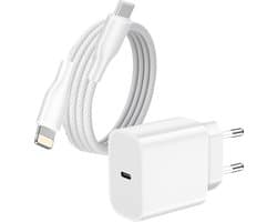 Oplader geschikt voor iPhone, iPad met Lightning naar USB C Kabel 1 Meter - Snel Oplader