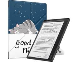 Lunso Geschikt voor Kobo Elipsa 2E hoes (10 inch) - Origami sleepcover - Lazy Cat