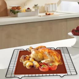 Siliconen bakmat voor cakedeeg - 30*40*0,8 cm - Bakmat voor Zwitserse rol - Deegmat - Ovenbakmat - Bakmat voor airfryer - Bakmat - Voor het uitrollen van deeg - Flexibel met opstaande randen - Kneedmat - Rechthoekige bakmat - Geschikt voor het bakken — thumbnail 6