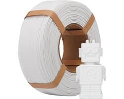 PLA Refill Filament 1.75mm, Spoelloos 1KG Wit - Hoge Precisie voor Snelle 3D Printers