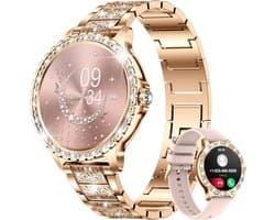 Smartwatch Dames met Bellen Functie - Volledig Touchscreen Fitness Horloge met Hartslagmeter, Slaapmonitor en IP67 Waterdicht - Compatibel met Android & iOS