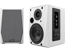 Draagbare Bluetooth Speaker 50W - Intelligente HiFi Plankluidspreker Wit met Afstandsbediening