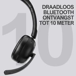 Noise Buddies Dialog Headset met Microfoon- ANC + ENC - Bluetooth - Multipoint connectie - voor werk - Voor Laptop, computer en telefoon - 54 uur batterij - Draadloze Koptelefoon — thumbnail 3