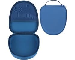 Harde Hoofdtelefoon Hoes - Beschermhoes - Veilig Transport - Waterdicht Krasbestendig - 22 x 20 x 6 cm - Donkerblauw
