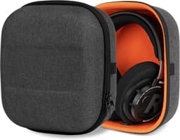 Koptelefoon Hardcase - Hoofdtelefoon Opbergtas - Reizen Bescherming - Kabel Opbergvak - 22x19.5x13.5 cm - Donkergrijs — thumbnail 1