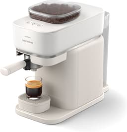 Philips BAR305/00 Baristina - Semi-Automatische Espressomachine - Pistonmachine - Koffiemachine met Bonen - Wit — thumbnail 1