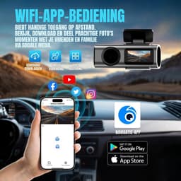 SAVI® Dashcam voor Auto Voor en Achter - Dashcam - Zwart - ‎4cm x 10cm x 5cm; 150 g — thumbnail 3