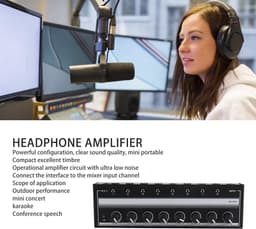 8-Kanaals Stereo Hoofdtelefoonversterker voor Studio en Podiumgebruik — thumbnail 3