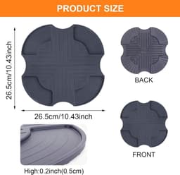 Hittebestendige siliconenmat voor Air Fryer, compatibel met Ninja Crispi 4-in-1, anti-slip onderlegger 26,5 x 26,5 cm, BPA-vrije accessoires voor airfryer, keukenbescherming, vaatwasmachinebestendig — thumbnail 7