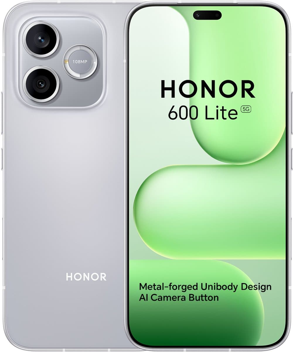 HONOR 600 Lite 5G Smartphone - 256GB - Grijs - 6520mAh - 45W SuperCharge - 108MP - 120Hz AMOLED - IP66 — afbeelding 1
