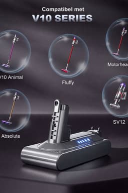 V10 Serie Li-ion 3800mAh/25.2V Plus.Parts Hoge Capaciteit Accu geschikt voor Dyson — thumbnail 3