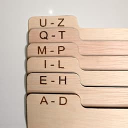 Vinyl organizer | opbergsysteem LP | hout | alfabet | Record verdeler | vinylplaat scheidingsset | vinyl divider | Vintoon — thumbnail 3