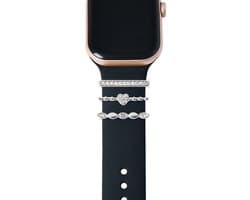 iDeal of Sweden Charms voor smartwatch bandjes - 3pack - Silver Sparkle