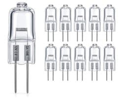 G4 Halogeenlamp - 10-delig Voordelig Pakket 12V 10W 2-pins Voet - Hoge Lichtopbrengst 150 Lumen & Lange Levensduur 3000 Uur - Dimbaar, CRI 100 & 2800K Warm Wit Licht - Ideaal voor Inbouwspots en Vitrineverlichting